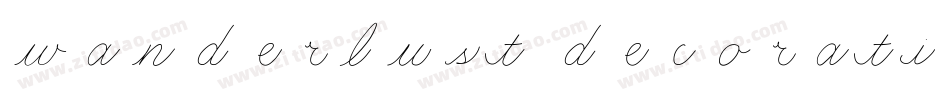 wanderlust decorative字体转换